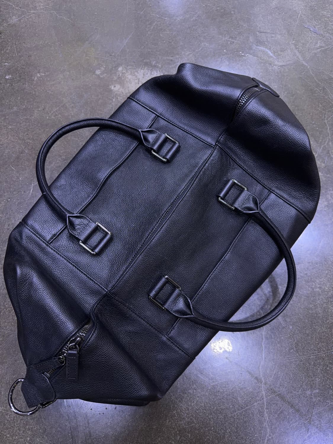 쌤소나이트 레더 보스턴 더플백 벨티드 블랙 백 상품이미지6