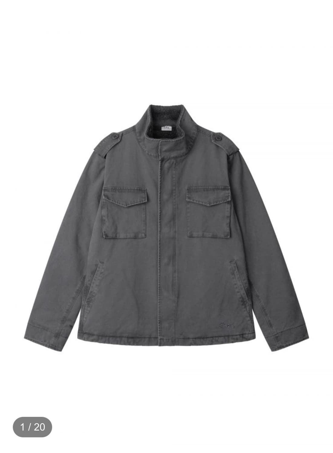 어스지구 피그먼트 웜 필드 자켓 (차콜) 상품이미지1