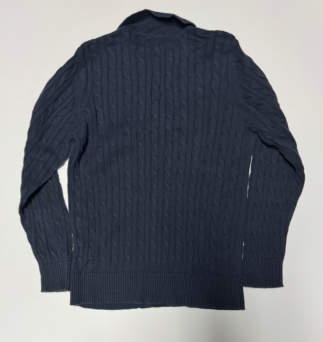 US 폴로 아센 미니멀 꽈배기 코튼 니트 L 블랙 상품이미지2