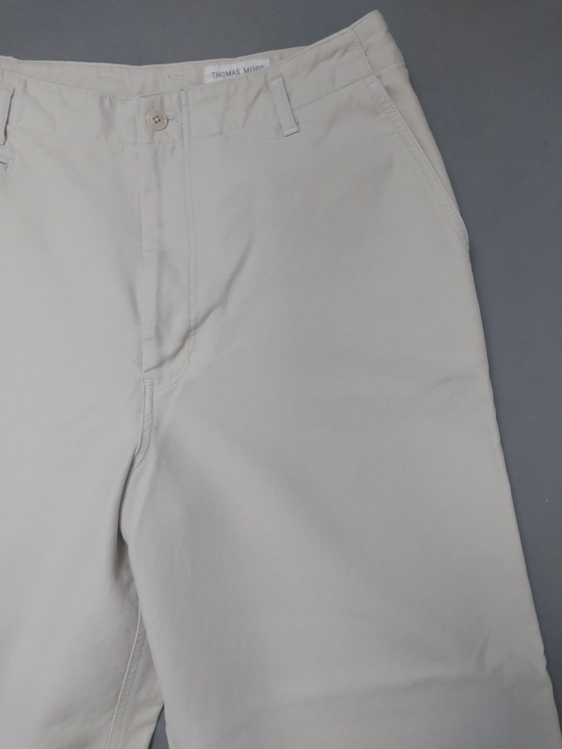 [M] 토마스모어 와이드 핏 치노 팬츠 아이보리 상품이미지4