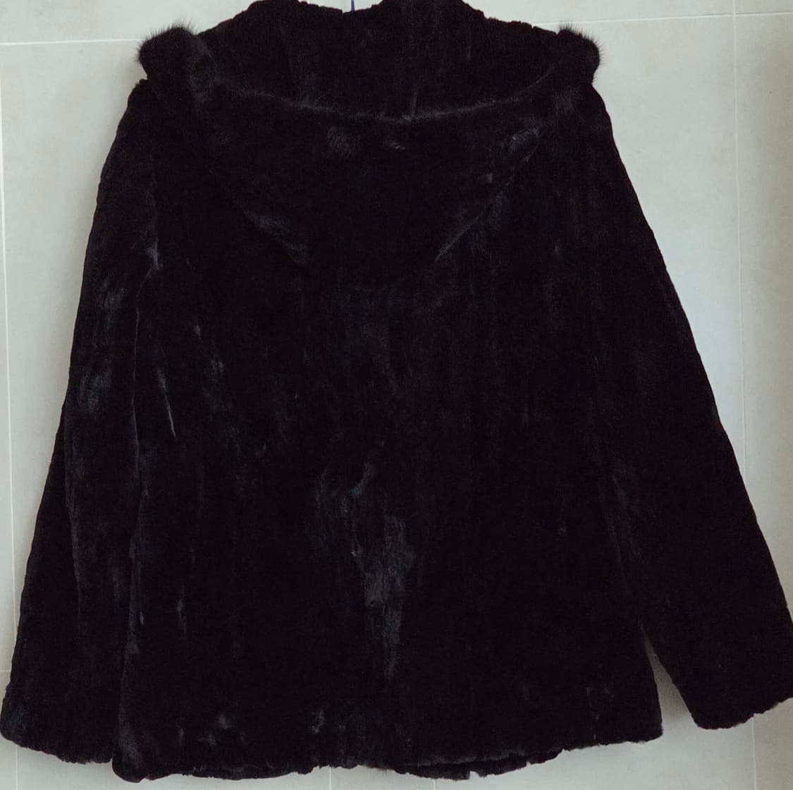 LEEGA 리가 후드 밍크코트 66사이즈 택포 상품이미지2