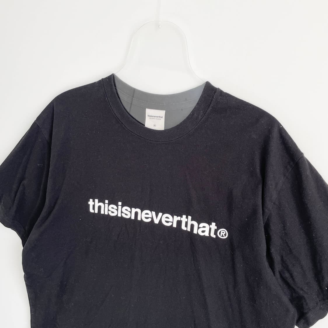F2 디스이즈네버댓 T 로고 티셔츠 블랙 M사이즈 상품이미지2