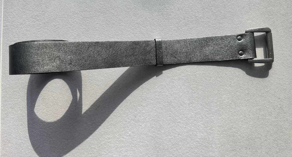 앤드뮐미스터 실버 크랙 레더 벨트 상품이미지4