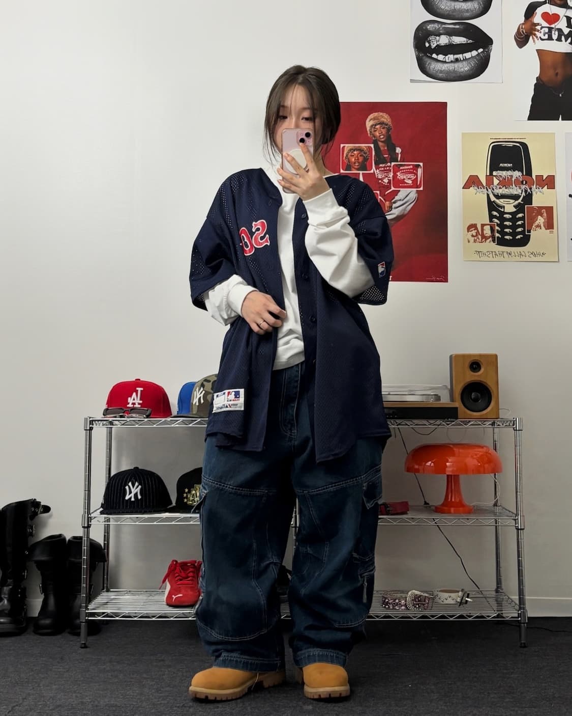 마제스틱 00s 레드삭스 메쉬 베이스볼 저지 상품이미지4