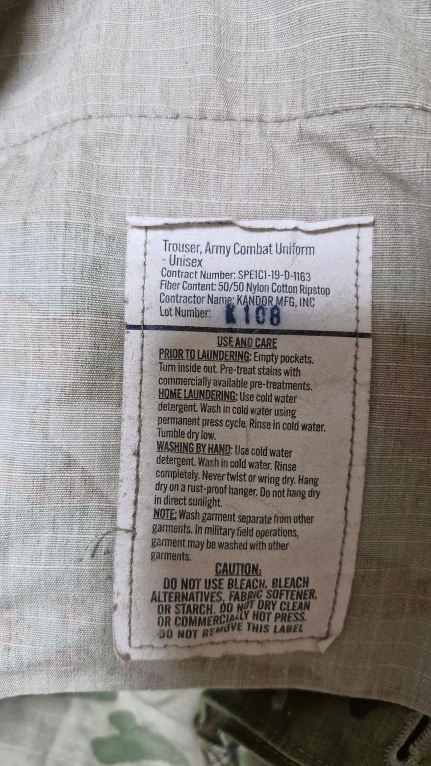 미군밀리터리 카모 ocp 군복 상의 야상 자켓 large regular 상품이미지7