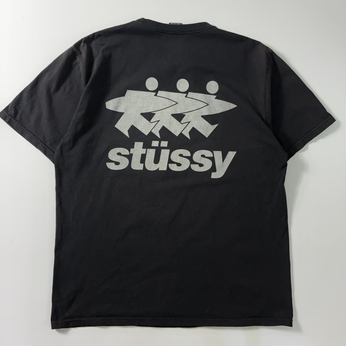 Stussy  스투시 서프워크 피그먼트 다이드 블랙 반팔티셔츠  상품이미지2