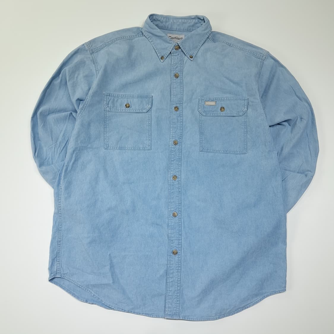 CL623 L 칼하트 00s 코튼 버튼다운 워크 데님 셔츠 남방 상품이미지1