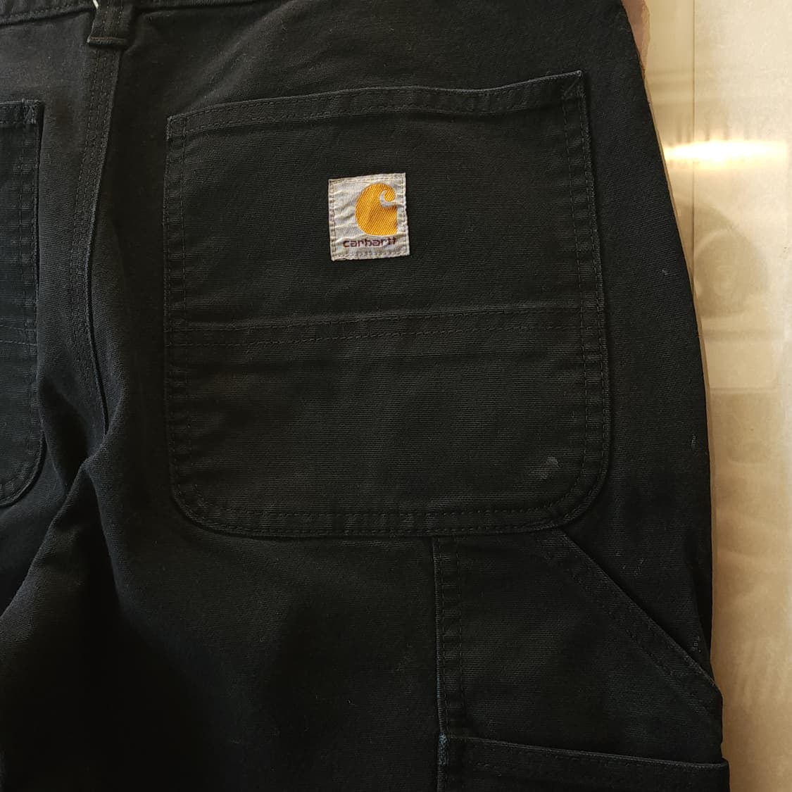 칼하트 워크팬츠 더블니 유틸리티 워크팬츠 블랙 31x30 상품이미지9