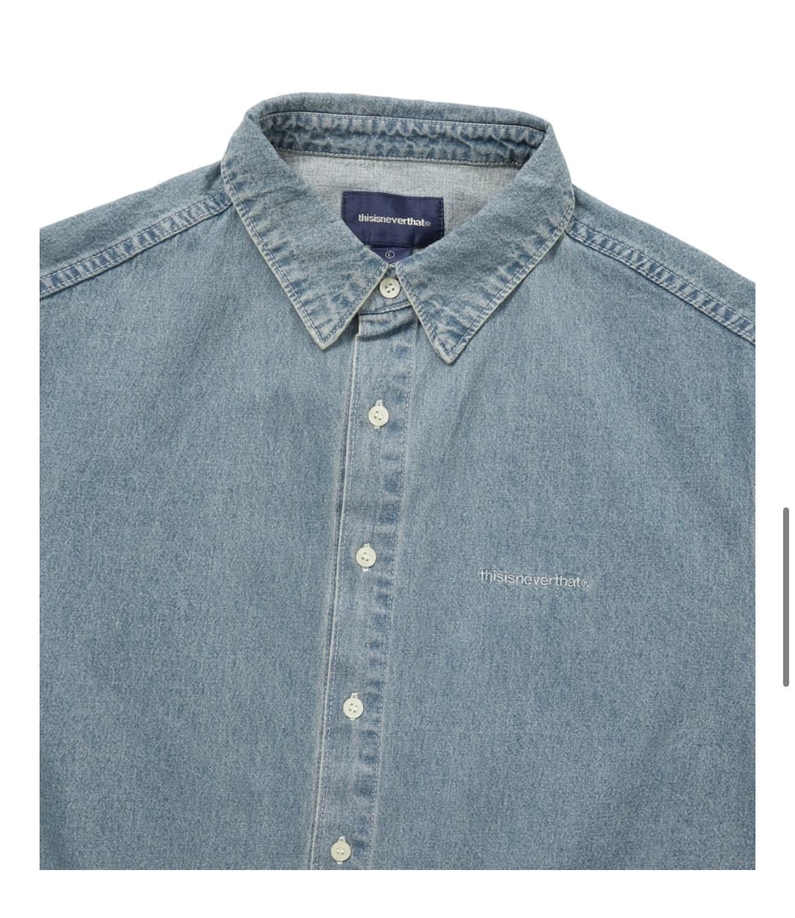 디스이즈네버댓 Washed Denim S/S Shirt Washed Bl 상품이미지2