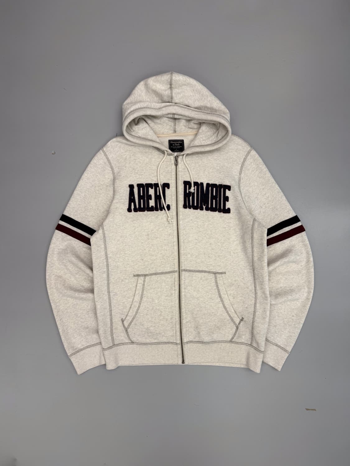 아베크롬비 루즈핏 패치 빅로고 스웻 후드집업 상품이미지1