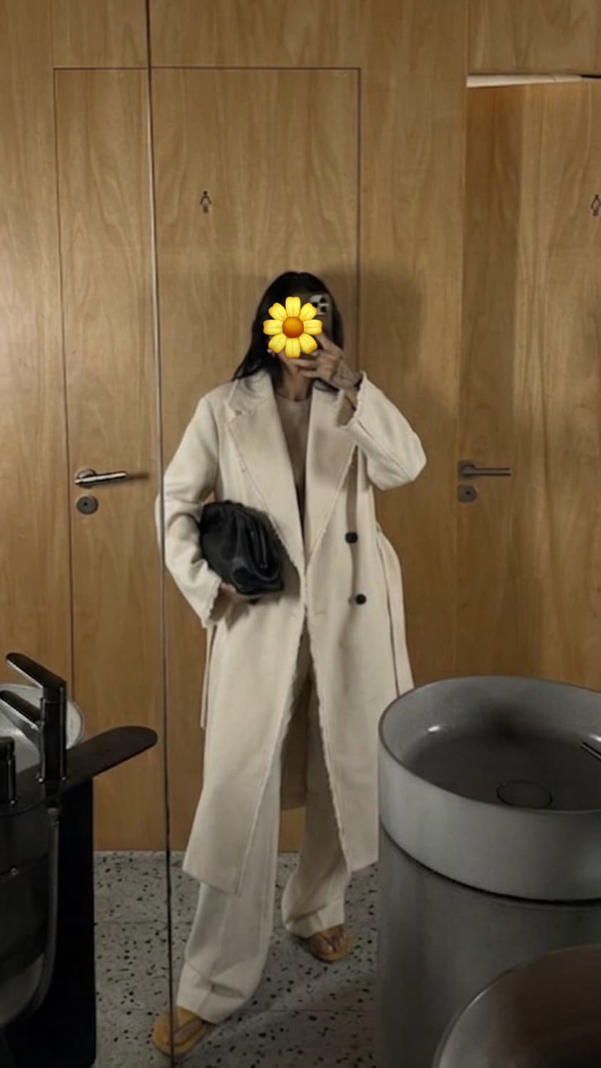 RECTO 렉토 FRAYED HEM OVERLAP COAT 상품이미지4