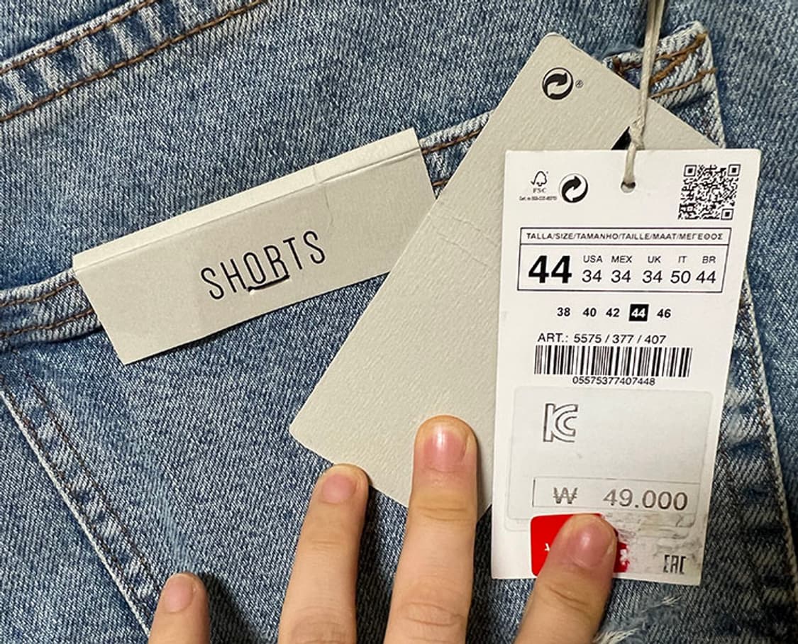 ZARA 자라 디스트로이드 데님 청반바지 데미지진 새상품 XL 34 상품이미지4