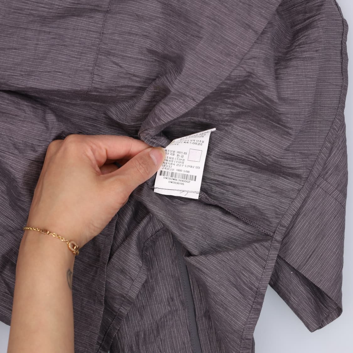 XS DKNY 여성 크롭 반팔셔츠 0420H1 상품이미지6