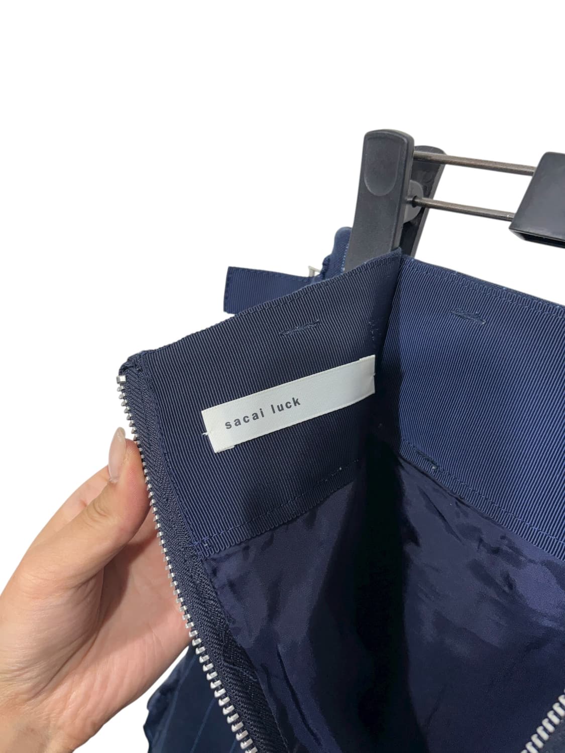 SACAI LUCK stripe utility skirt blue  상품이미지8