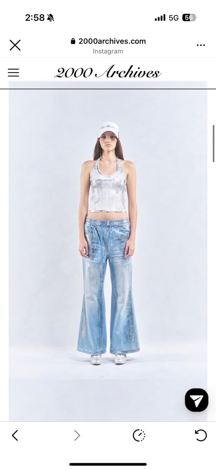 2000아카이브 DENIM METALLIC SWEATPANTS 상품이미지3