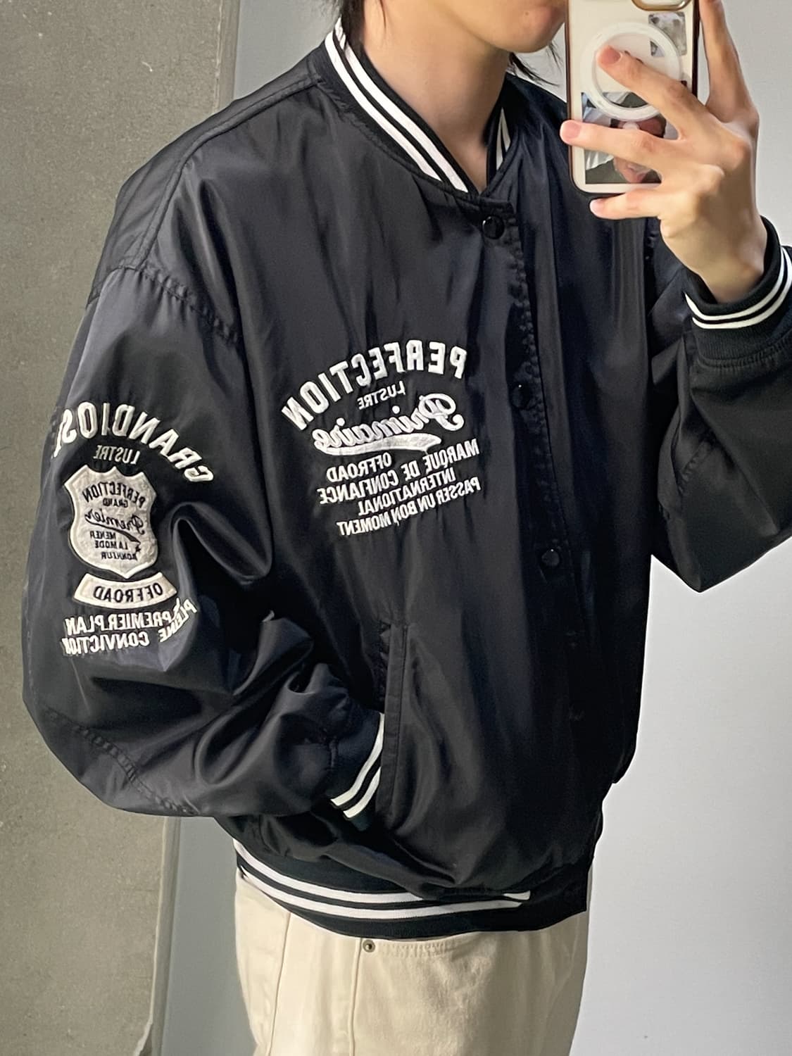 오프로드 클로싱 90's 나일론 사틴 블루종 상품이미지1