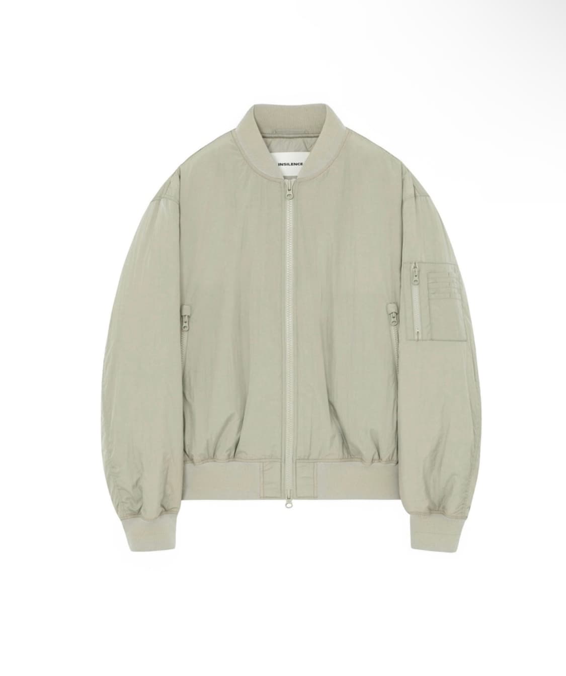 인사일런스 오버사이즈 MA-1 LOGHT BEIGE 상품이미지2