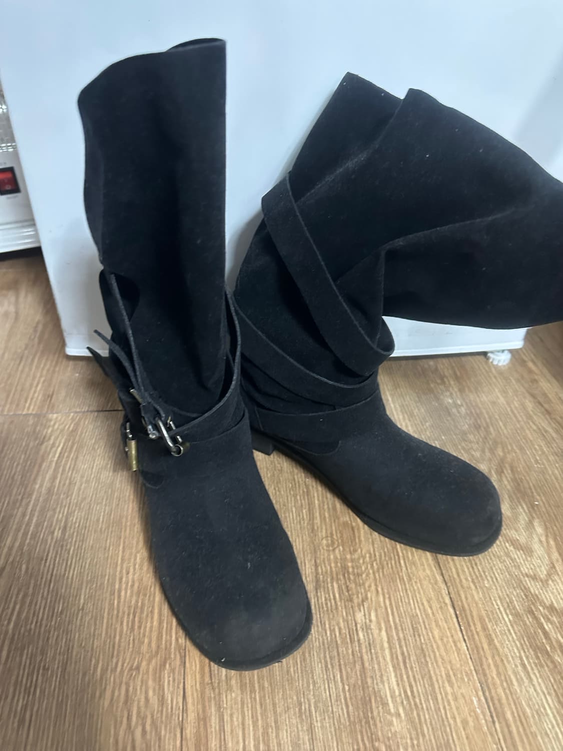 블랙 버클 스웨이드 부츠 워커 250 사이즈 상품이미지2