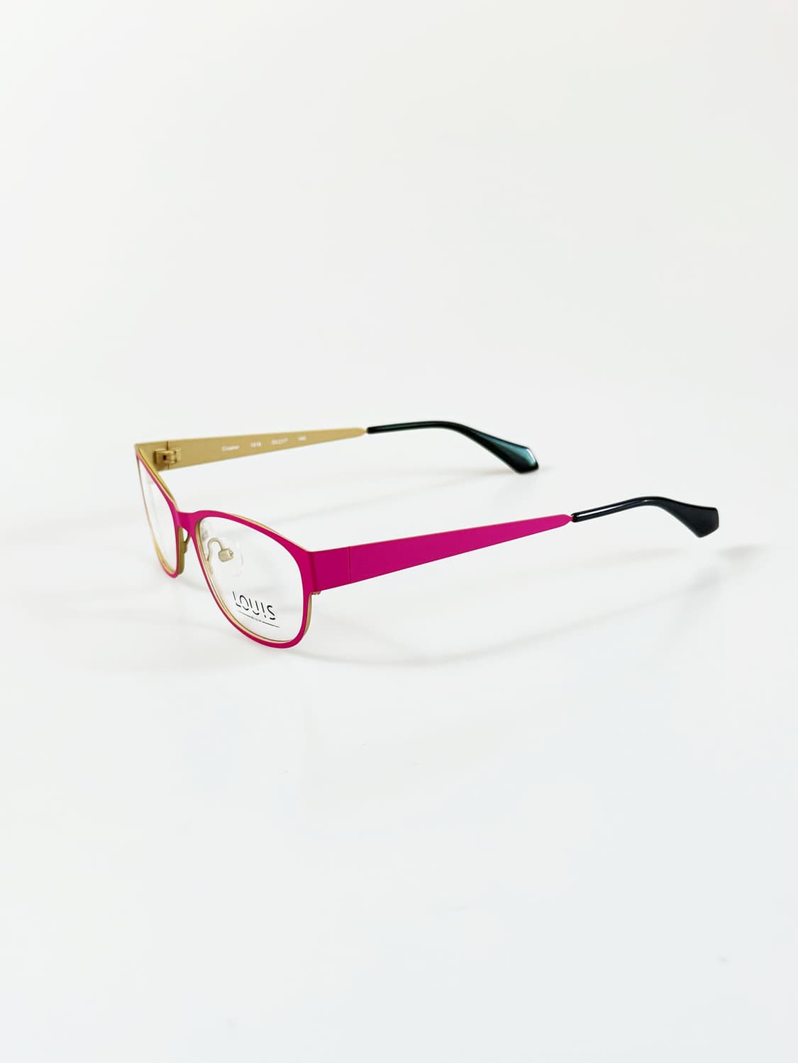 유럽제 LOUIS BELGIUM 핑크 메탈 스퀘어 빈티지 안경 상품이미지3