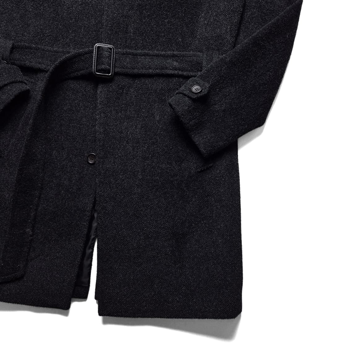 [48] 솔리드옴므 모헤어 블렌드 벨티드 코트 상품이미지5