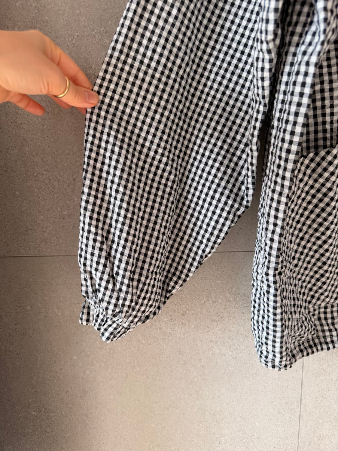 깅엄 후드 집업 오버핏 xl 상품이미지3