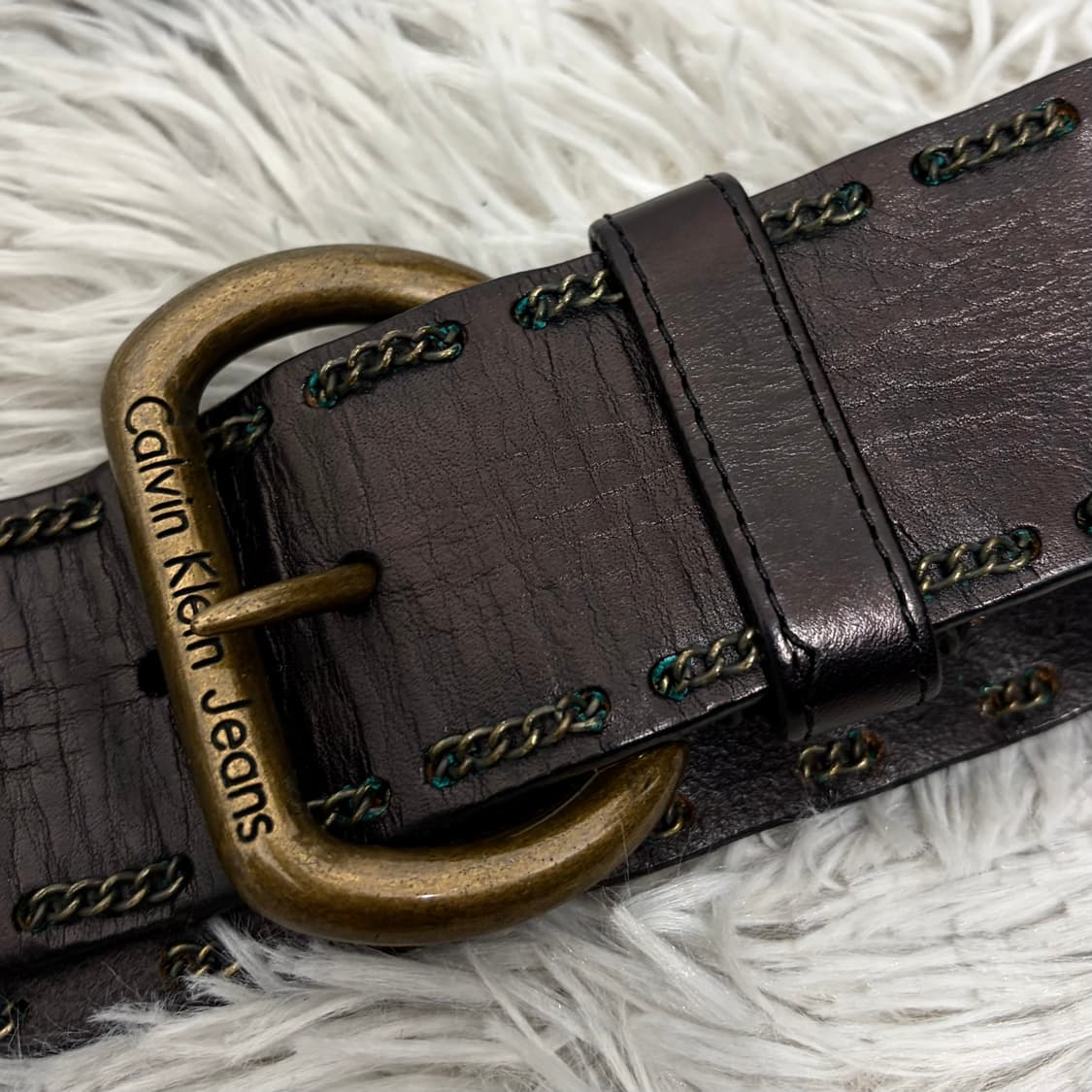 캘빈클라인 소가죽 메탈 레터링 벨트 상품이미지6