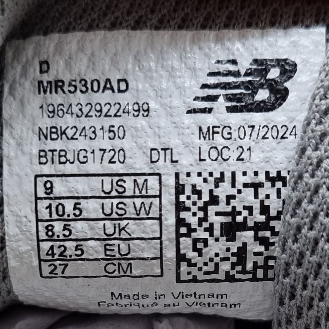 뉴발란스 530 화이트 실버 남성운동화270. 상품이미지6