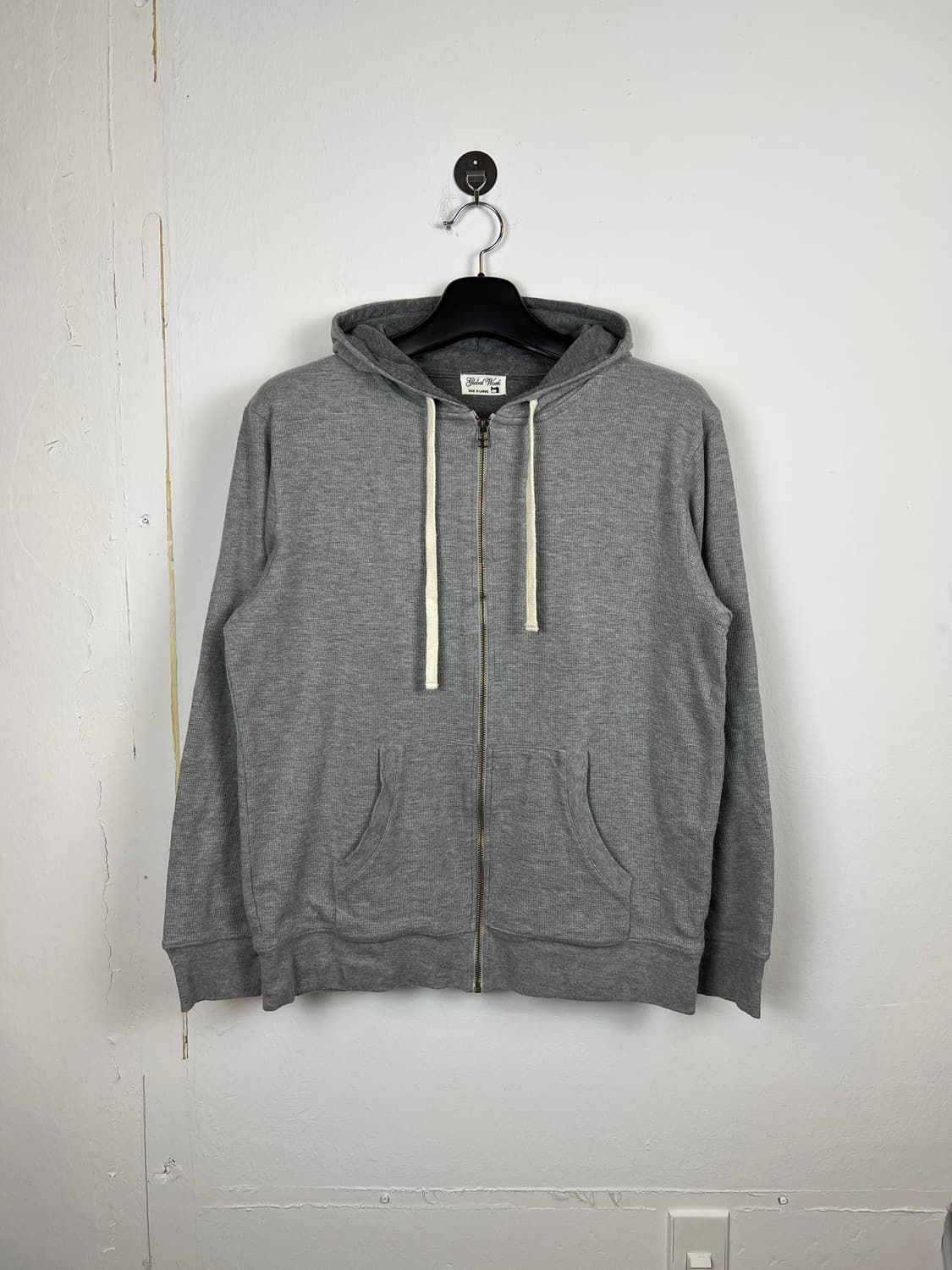 O127 글로벌워크 그레이 후드집업 XL 상품이미지1