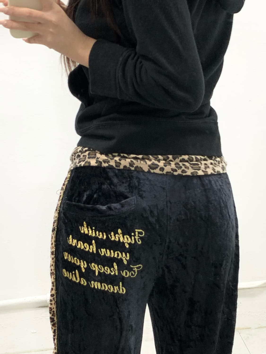 [RED COMET] 갸루 레오파드 호피 벨벳 팬츠 상품이미지5