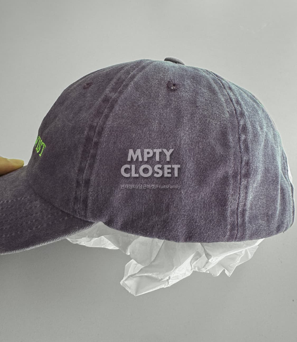 Hoho Coco Plot Twist 워시드 볼캡 퍼플 상품이미지4