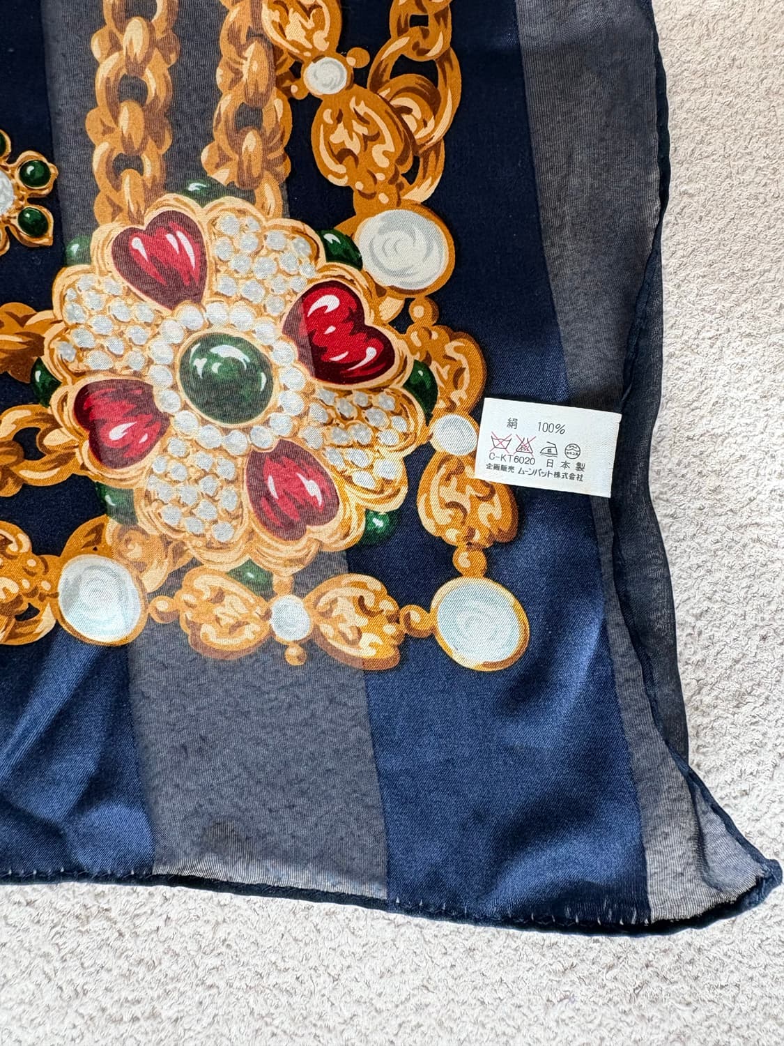 [정품] 이탈리아 Marelli 마렐리 명품 빈티지 실크 스카프 상품이미지3