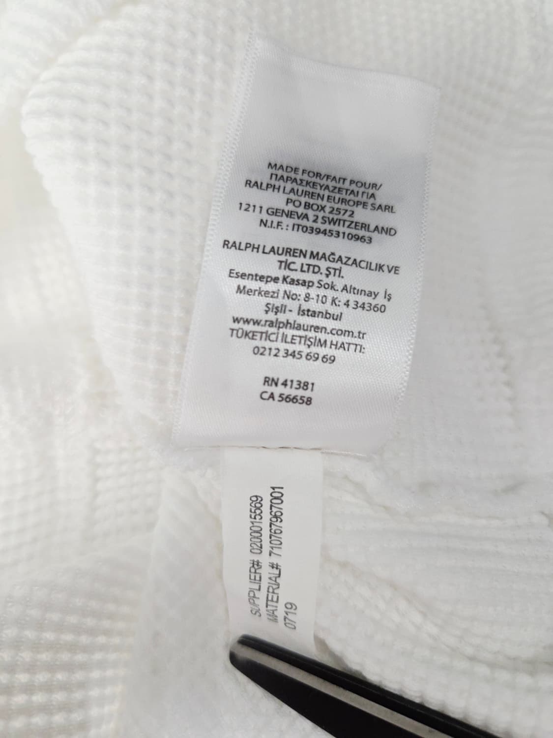 폴로 랄프 로렌 화이트 와플 긴팔 티셔츠 상품이미지9