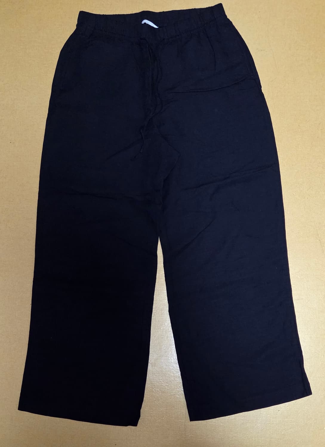 H&M 린넨 혼방 블랙 와이드 팬츠 M 상품이미지1