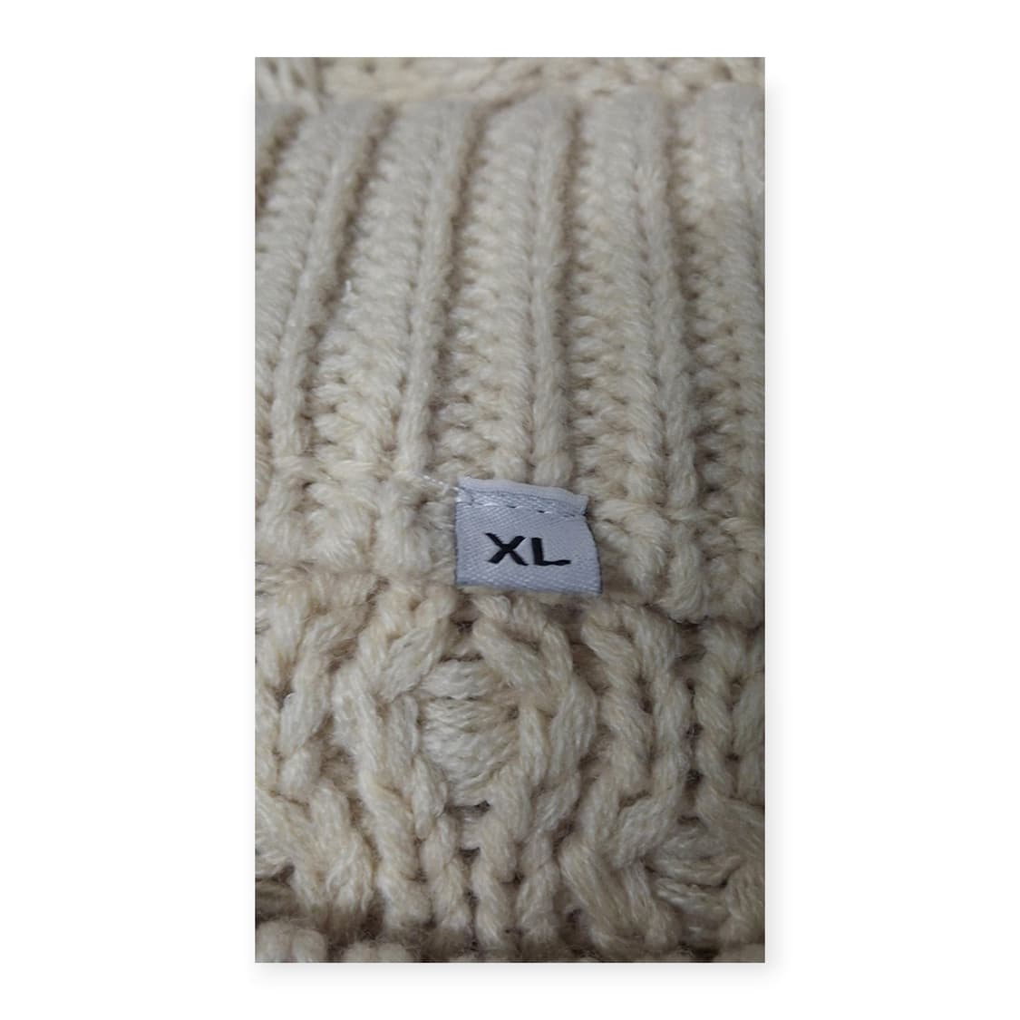 XL)클래식 케이블 니트 아이보리 오버핏 스웨터 꾸안꾸 코디 상품이미지3