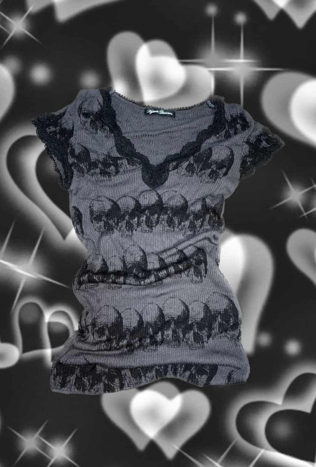 히스테릭글래머 해골 스컬 레이스반팔 상품이미지1