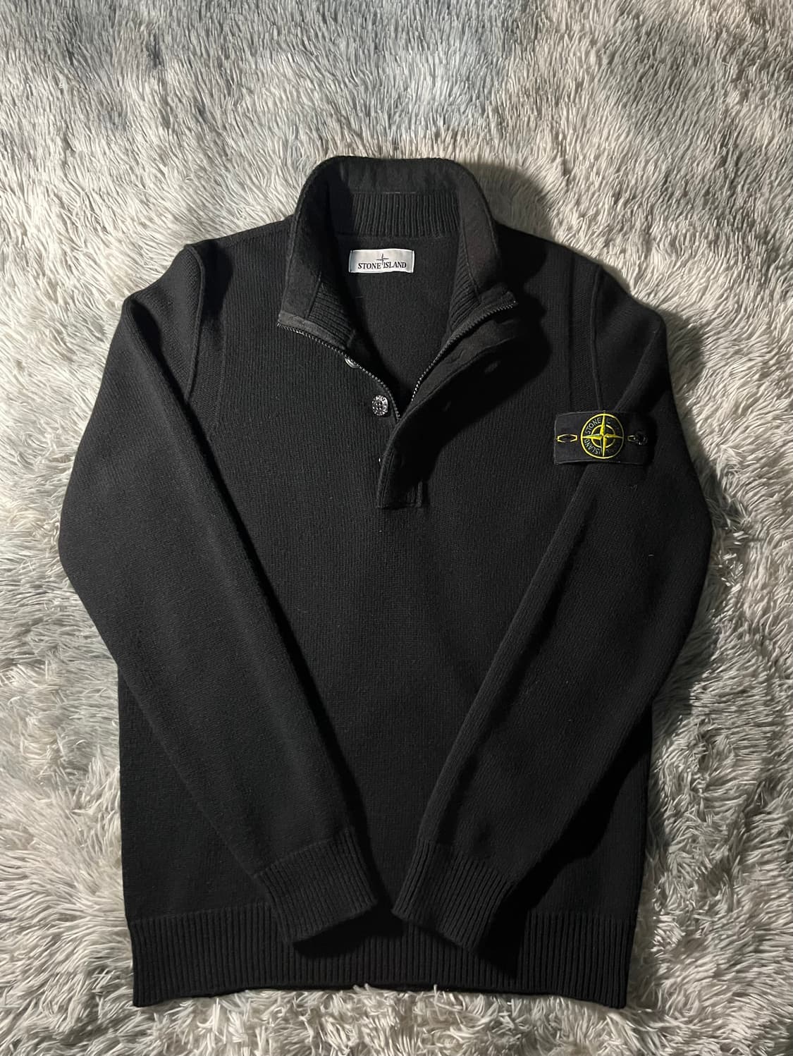 23fw/스톤아일랜드 반집업 니트 상품이미지1