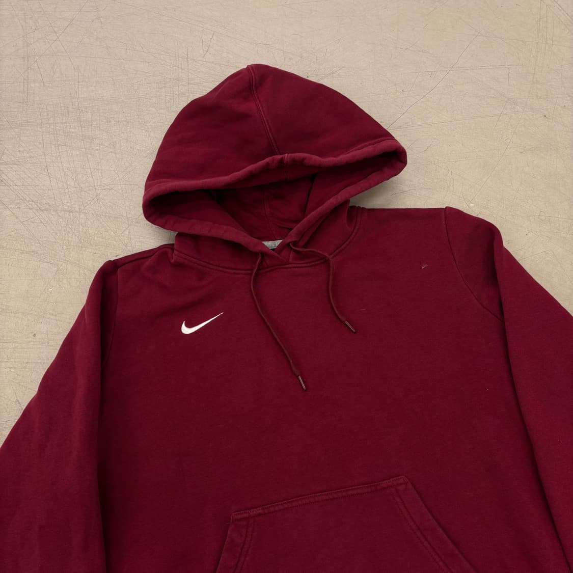 나이키 스우시 버건디 후드티 상품이미지2