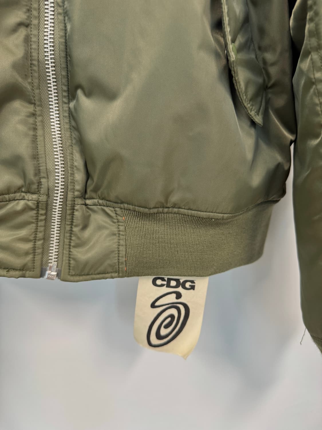 STUSSY X CDG 스투시 X CDG MA-1 마원 봄버 자켓 S 상품이미지3