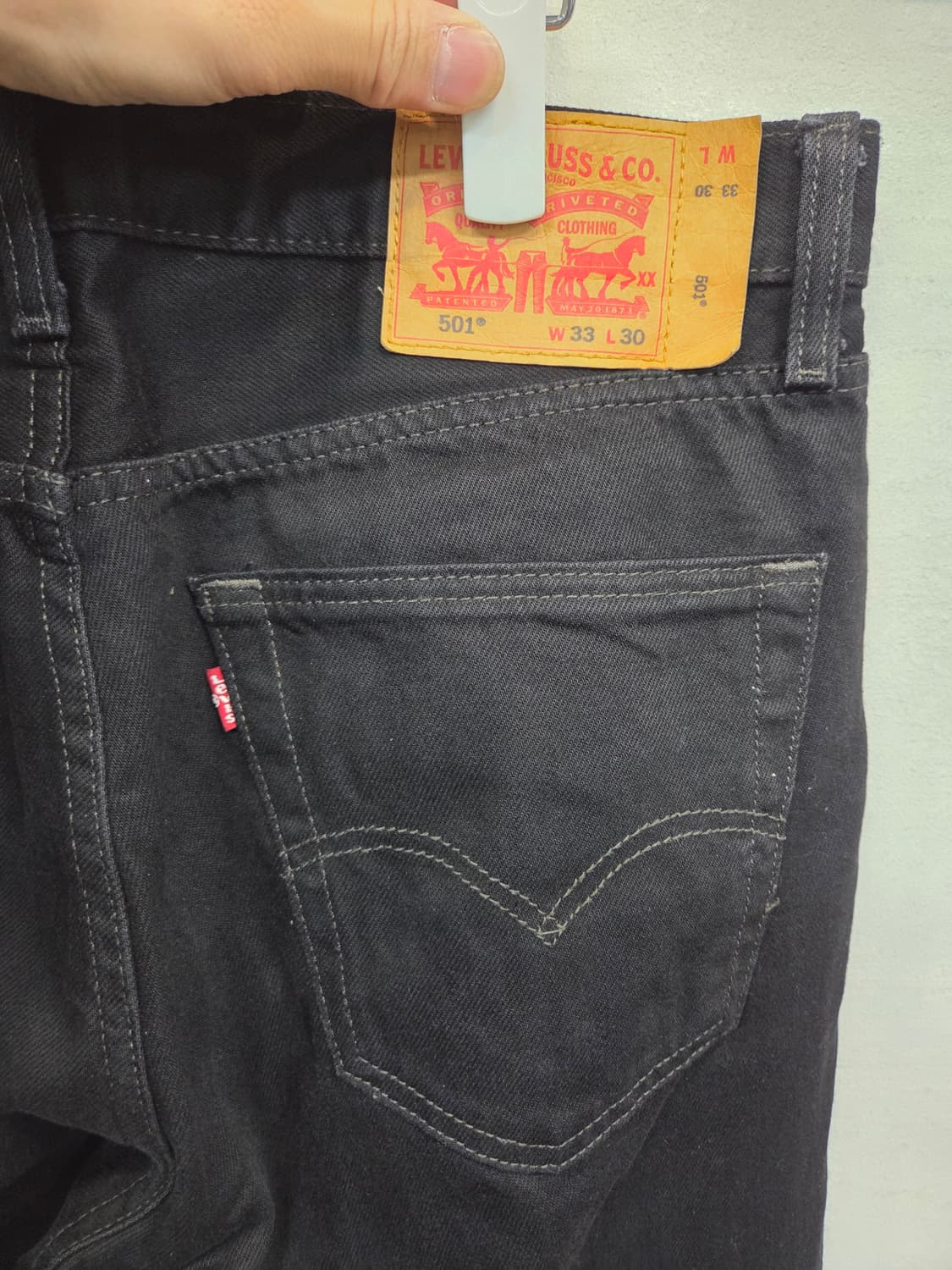 리바이스 501 블랙 검정 데님팬츠 33 상품이미지3