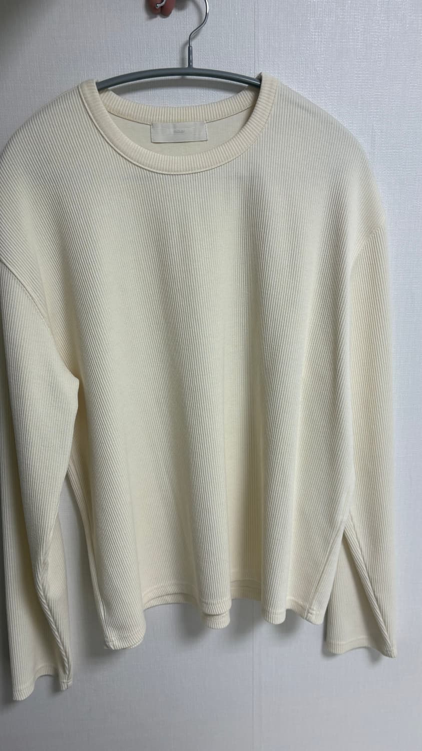 미나브 골지 크롭 롱 슬리브 [아이보리] 상품이미지1