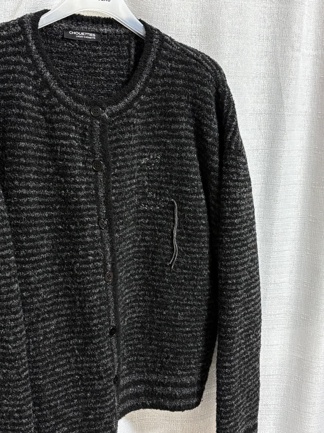 럭키슈에뜨 언발 스트라이트 가디건+퍼벨트 상품이미지5