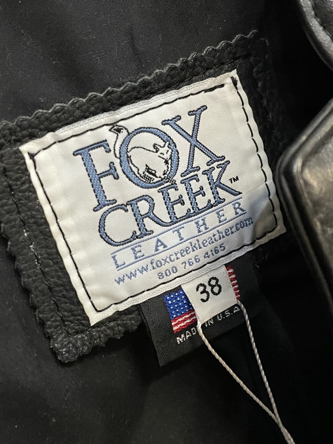 폭스 크릭 논 카라 가죽 자켓 상품이미지6