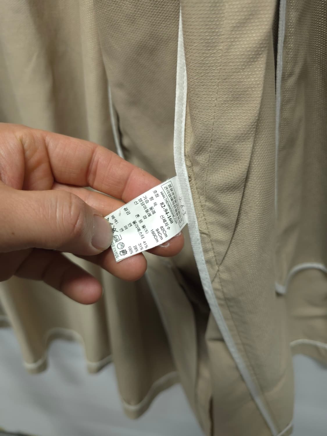 한섬 시스템 하프소매 루즈핏 간절기 코트 (66~66반) 상품이미지10