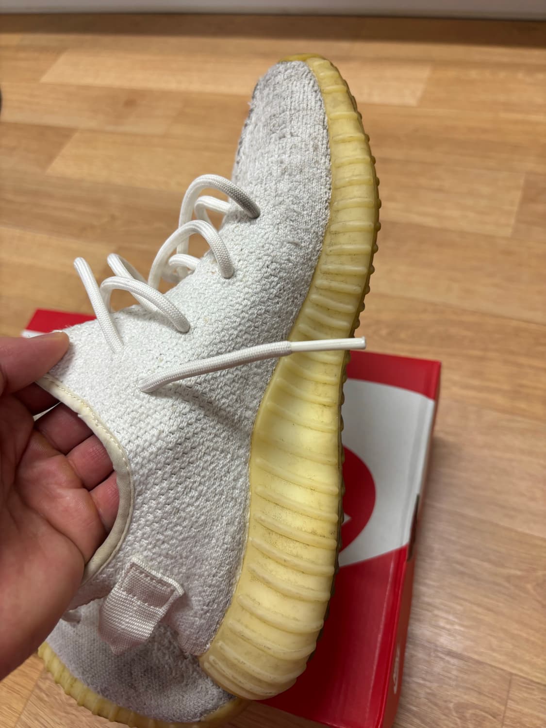 아디다스 이지부스트 350 트리플화이트 255 판매합니다 상품이미지5