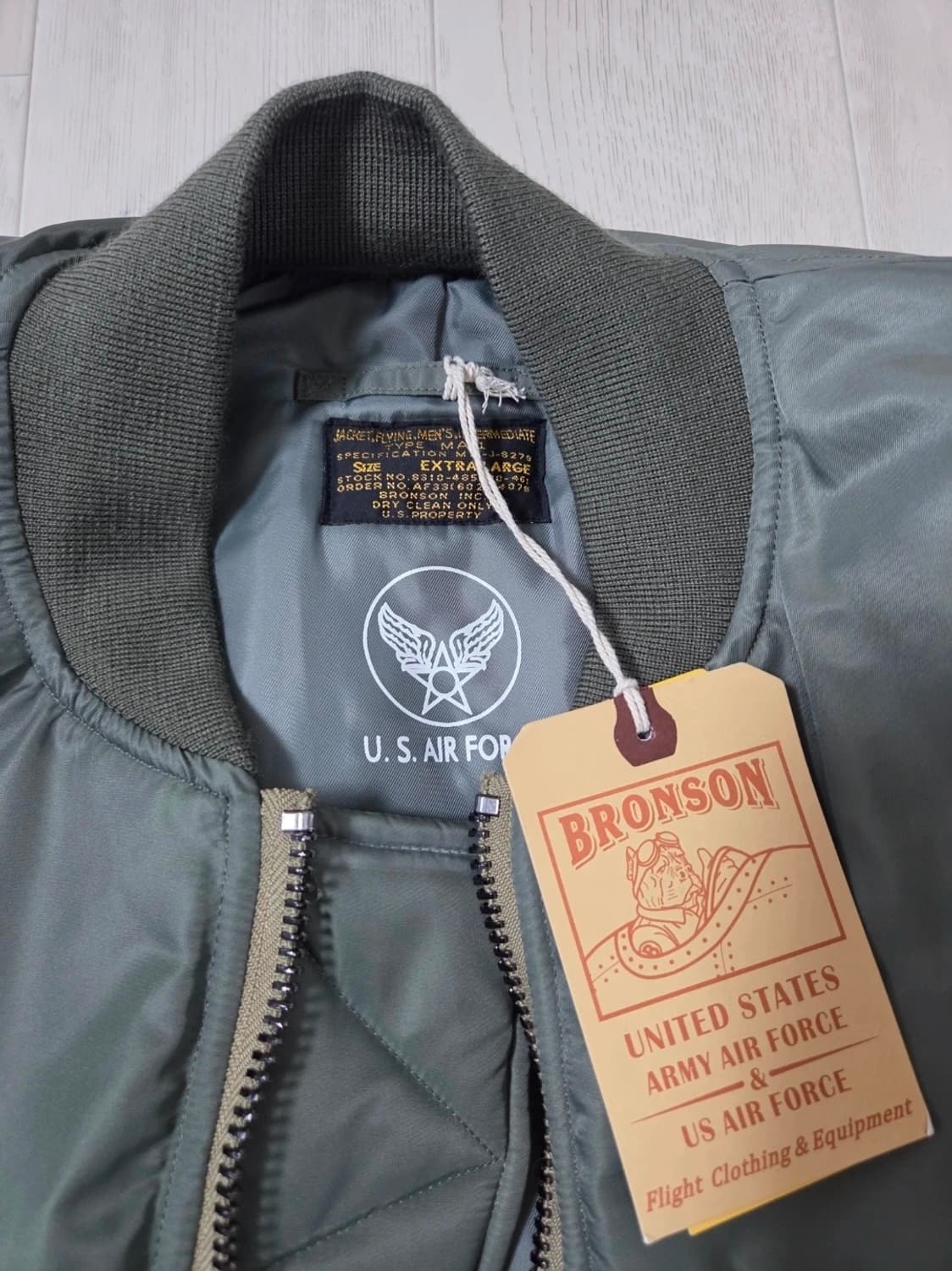 브론슨 MA-1 자켓 올리브 XL 상품이미지2