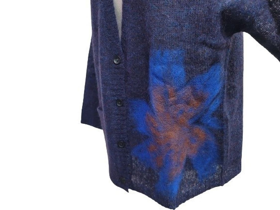 이태리 CARACTERE 플라워 네이비믹스 L 울가디건 새상품
 상품이미지5