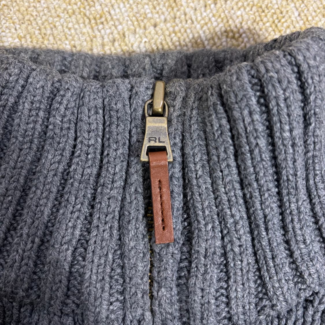폴로 랄프로렌 하프집업 니트 그레이(M) 상품이미지3