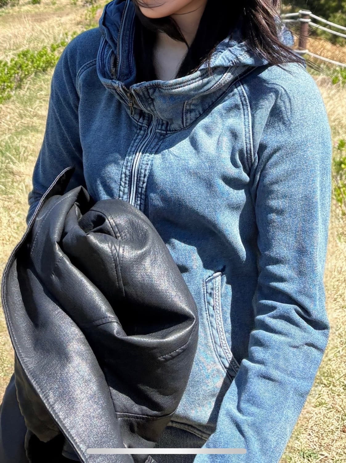 g.o.a 고아 후드집업 데님 블루 상품이미지6