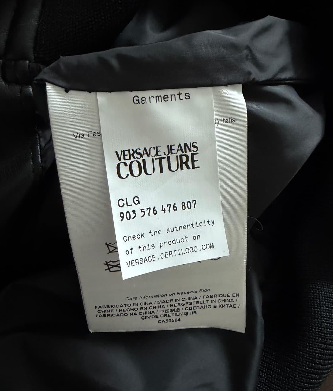 베르사체 진 꾸뛰르  블랙 레더 봄버 자켓 상품이미지4