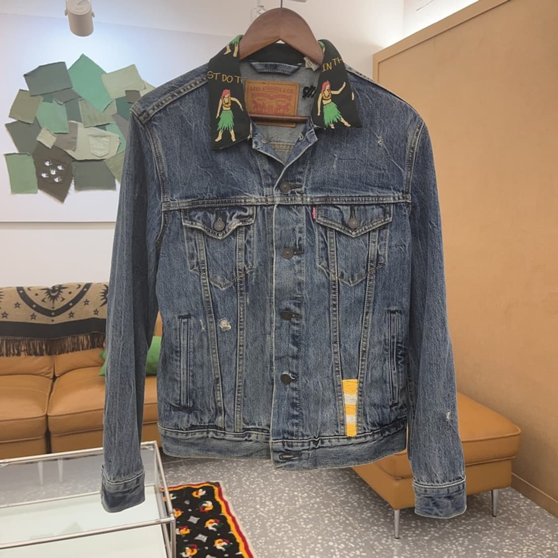 리바이스 리워크 키치 하와이안 카라 트러커 데님 자켓 S C07042 상품이미지3